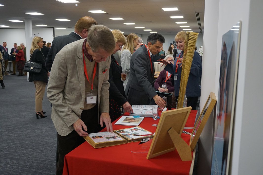Guests looking at displays which were laid out on the evening