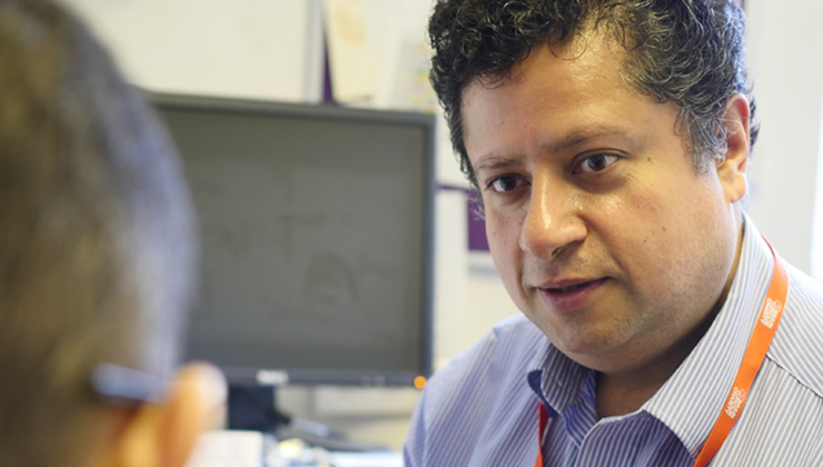 A doctor discussing coronavirus and brain tumours with his patient