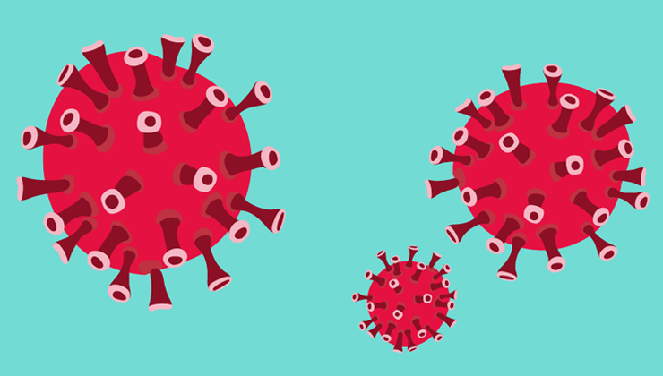 graphic of coronavirus cells 