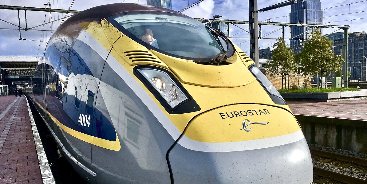 Eurostar train in station, getting special assistance while travelling with a brain tumour