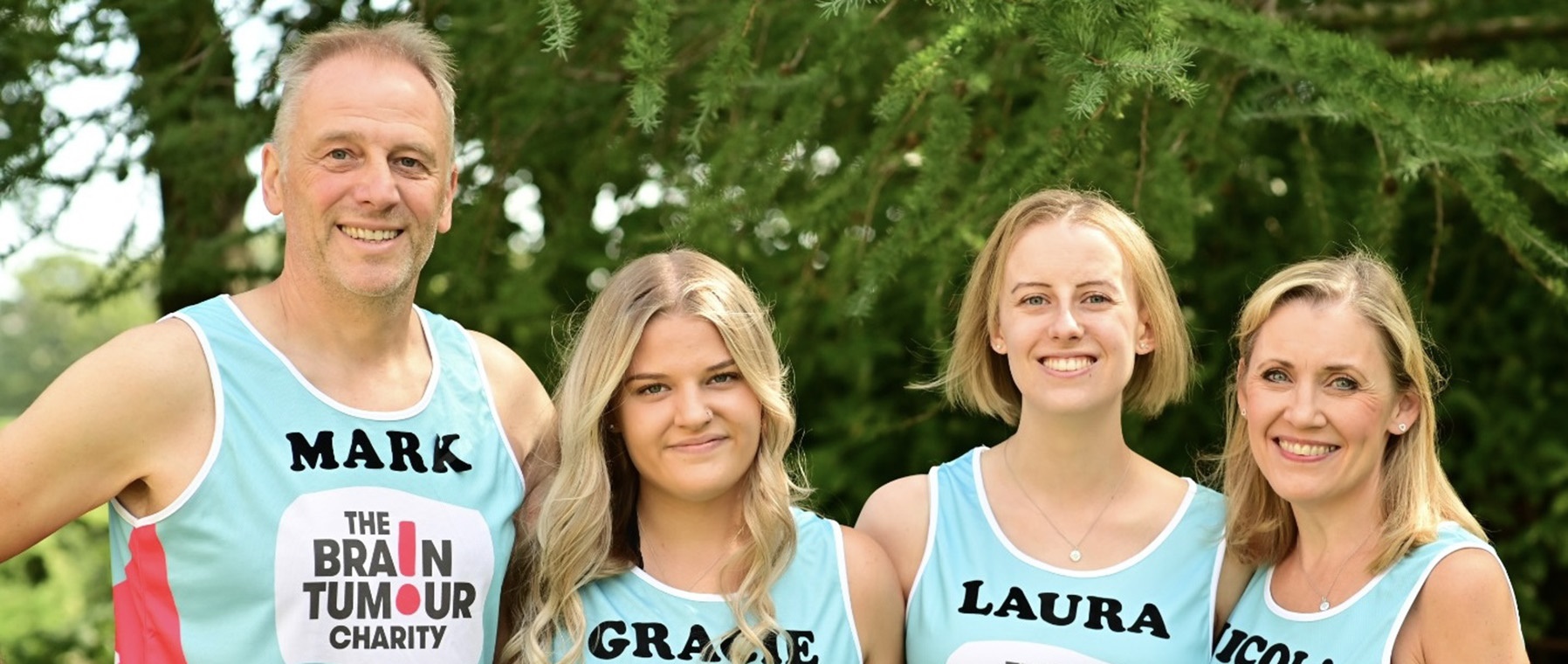 Laura with her sister Gracie, mum Nicola and dad Mark at the Great North Run