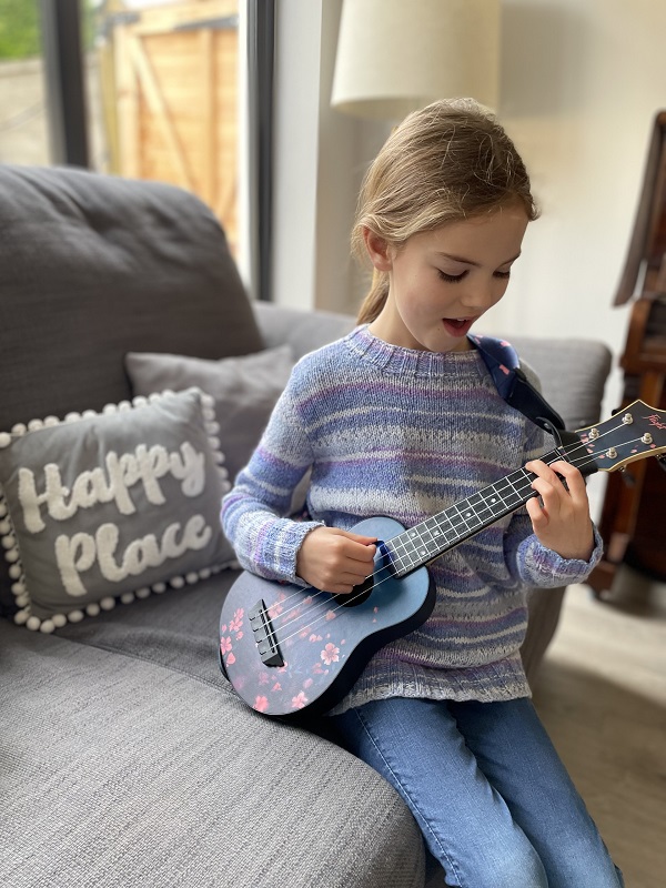 Emily playing Ukelele