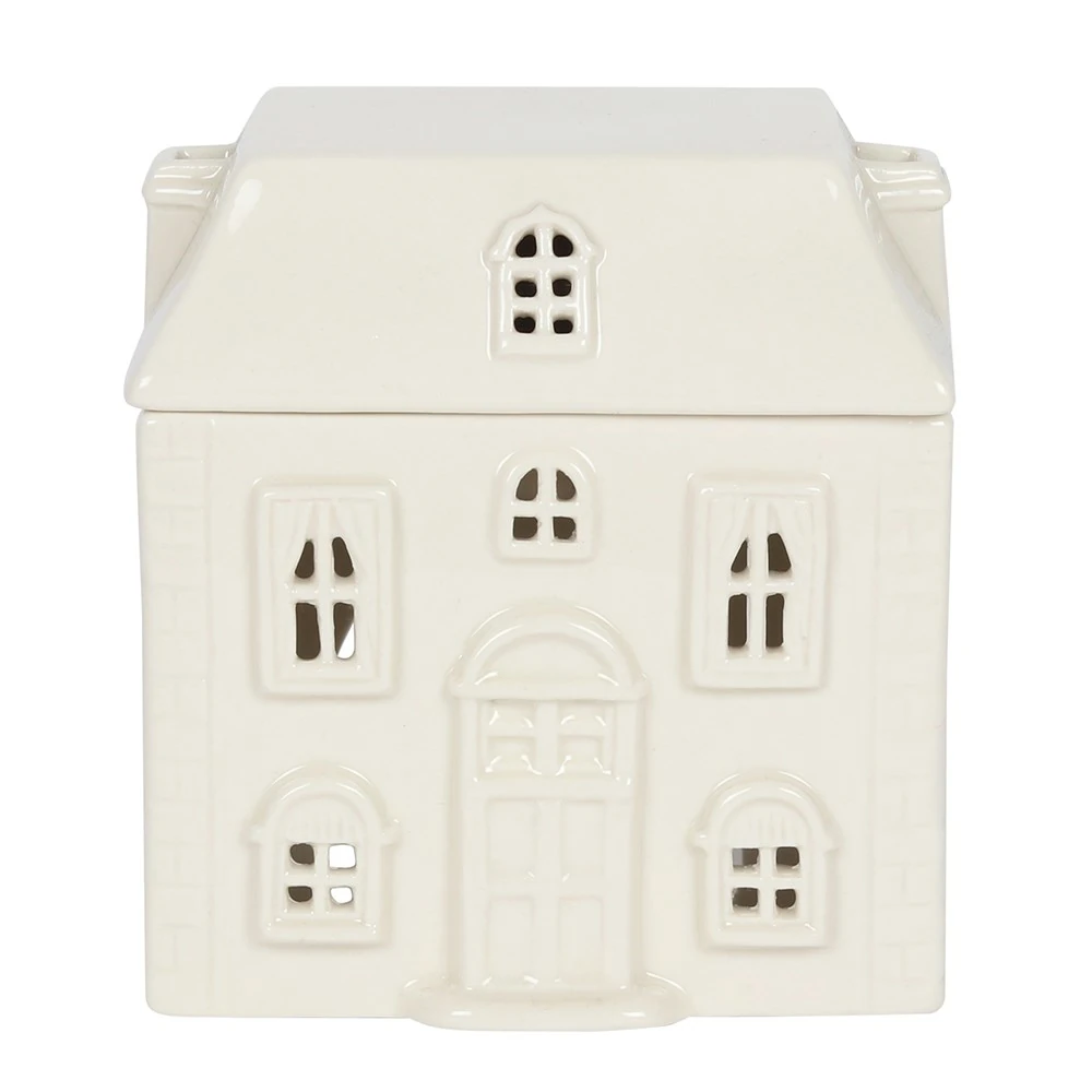 A house shaped ceramic oil burner