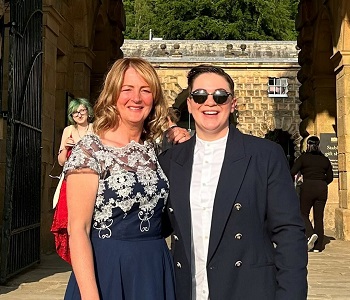 Mel and mum at the YA ball