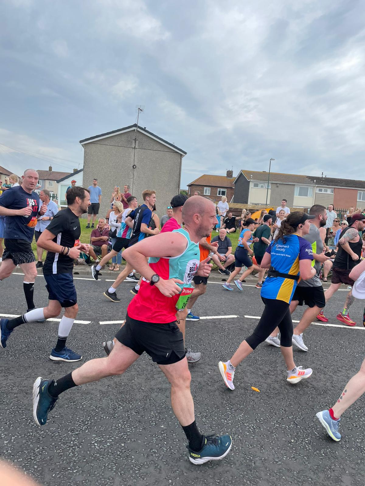 A runner taking on The Great North Run