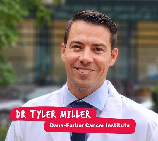 Dr Tyler Miller smiles in a headshot - he is one of our Future Leaders, working to understand glioma brain tumours