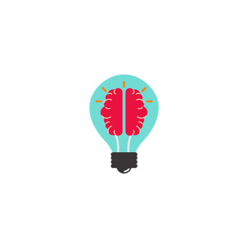 icon of a brain in a lightbulb