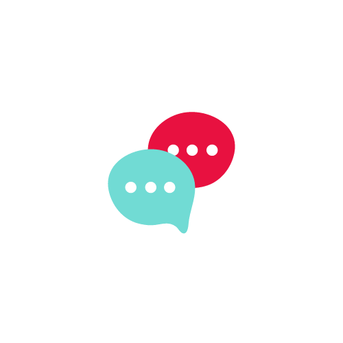 icon of mobile chat bubbles