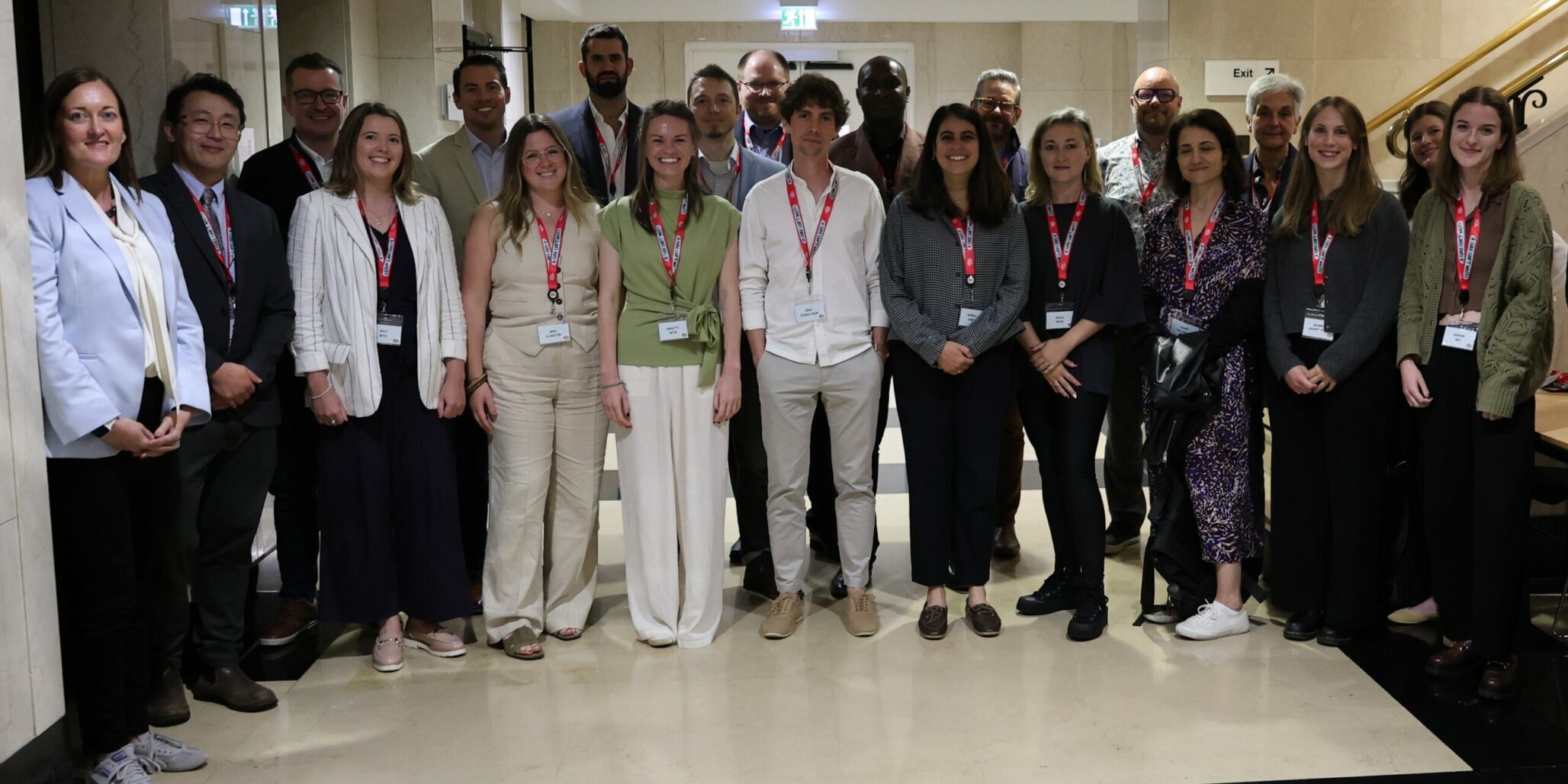 A group of Future Leaders and senior researchers, who are researching advancements in brain tumours treatment and care