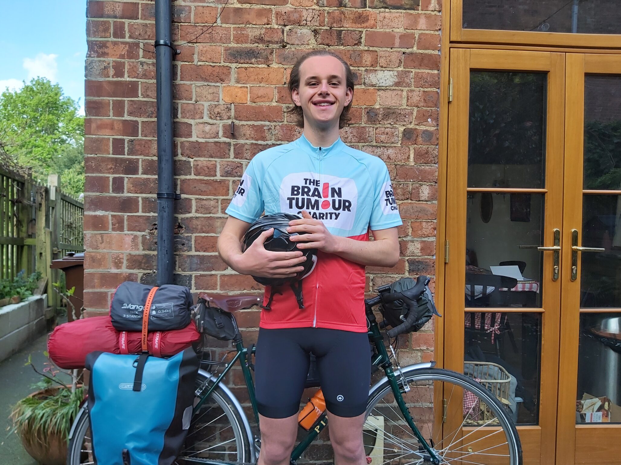 Jeremy Daubeny stands with his bike ahead of his cycle from Australia to UK