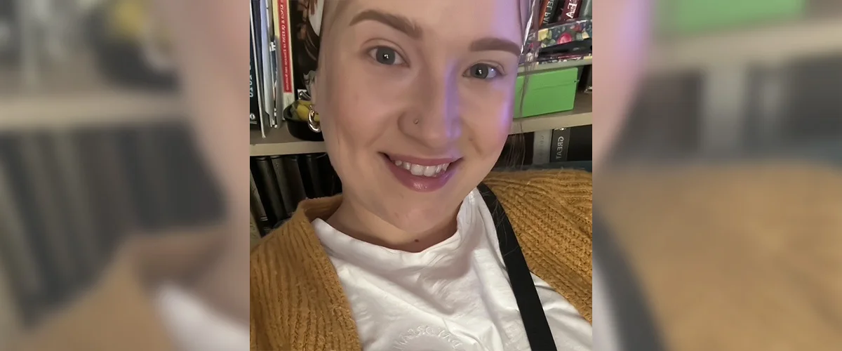 Rhiannon in her story for Eye Health Week