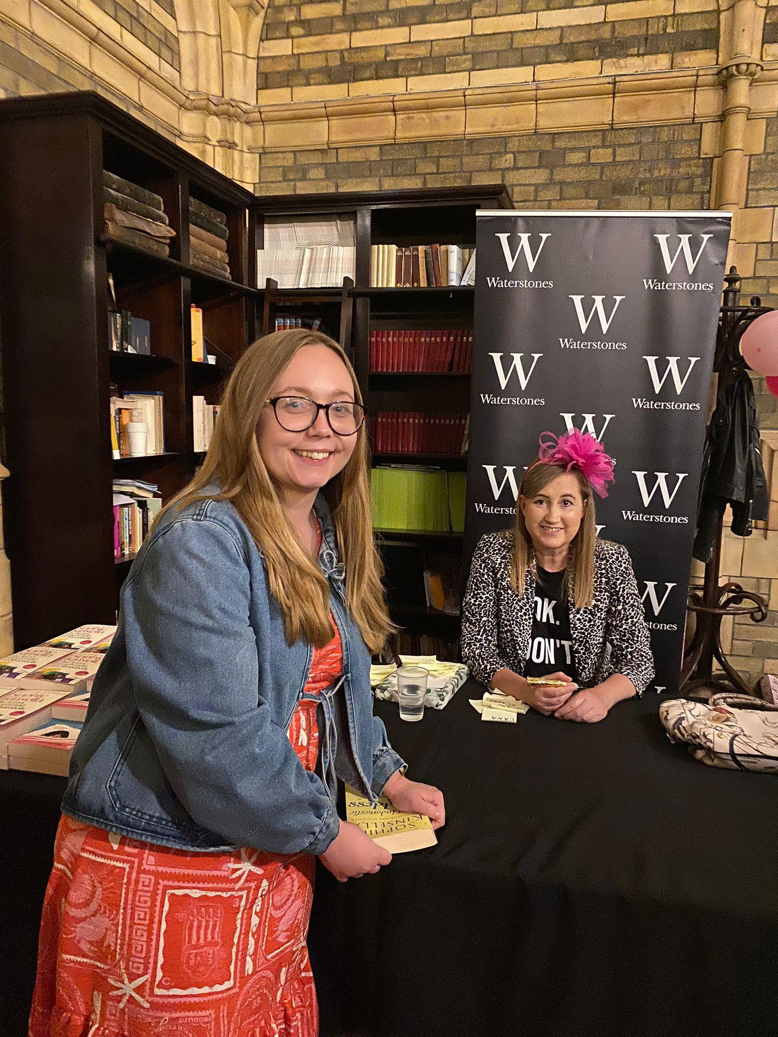 Gemma Ford meets Sophie Kinsella at a signing table