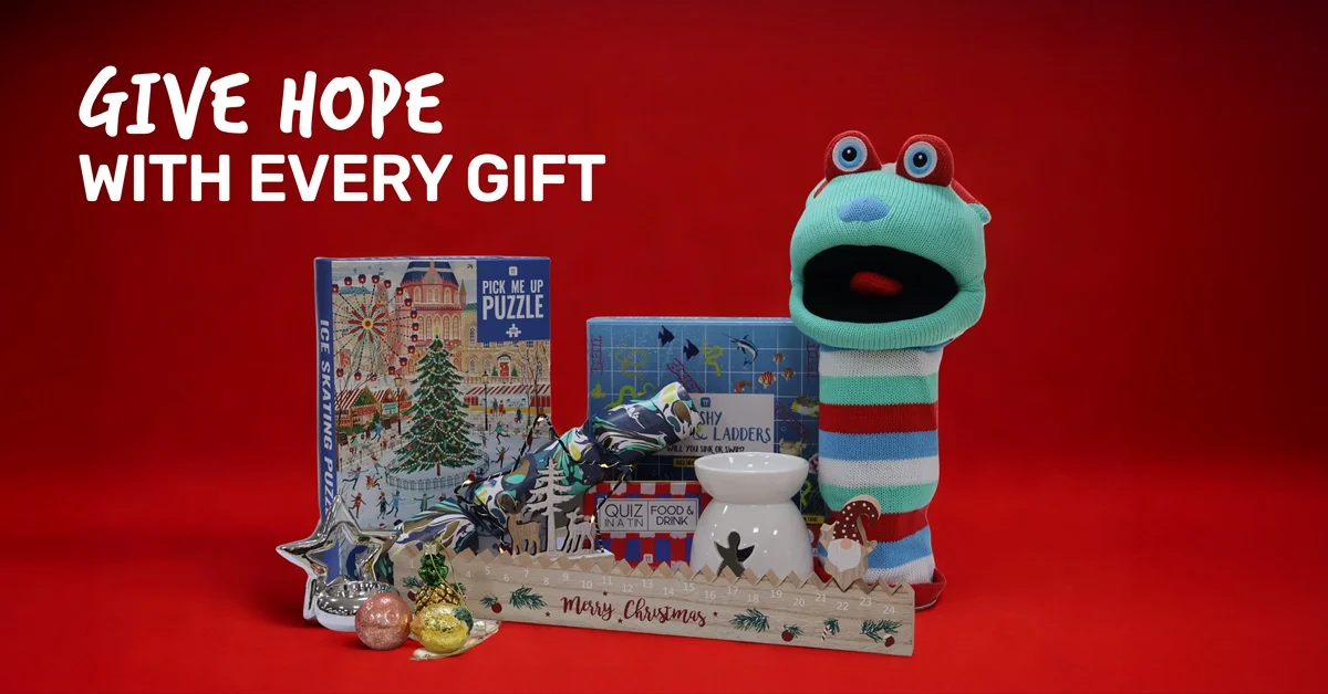 A collection of Christmas items from The Brain Tumour Charity Christmas shop