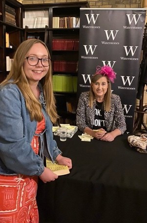 Involvement Champion for The Brain Tumour Charity, Gemma Ford, meets Sophie Kinsella
