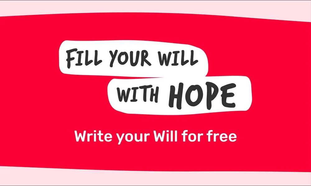 Banner that reads: Fill Your Will with Hope
