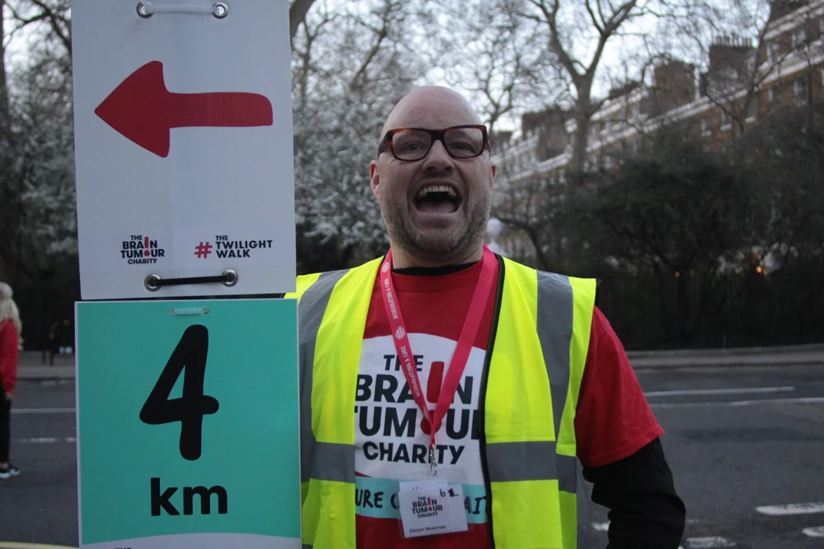 A route guidance volunteer at The Twilight Walk