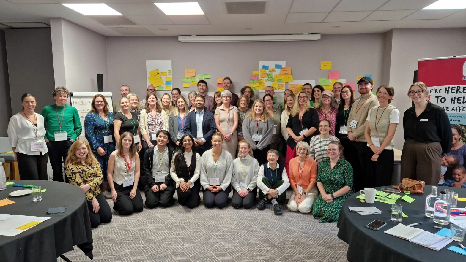 Group photo of participants in The Charity’s quality of life sandpit event