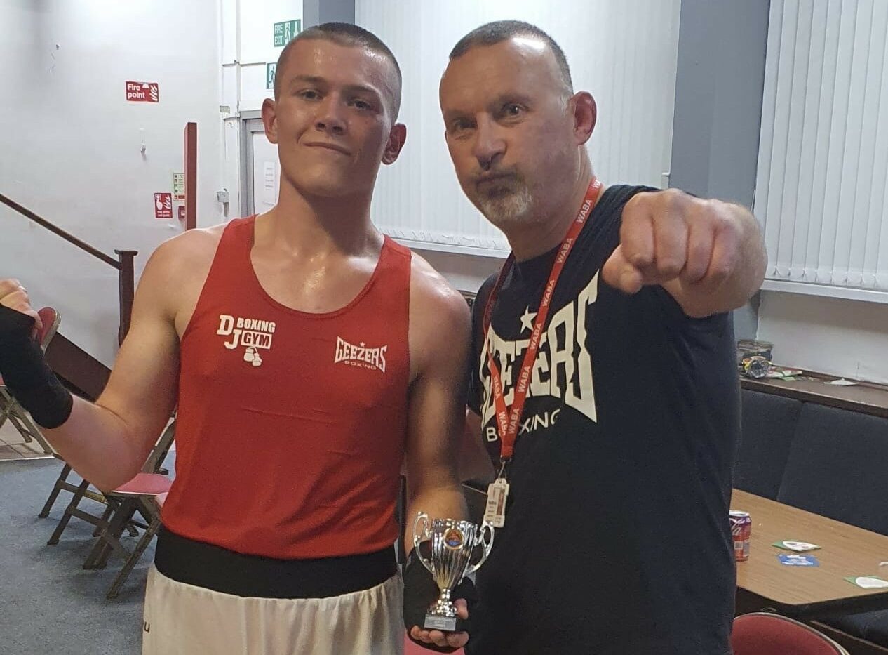 Ewan and his boxing coach