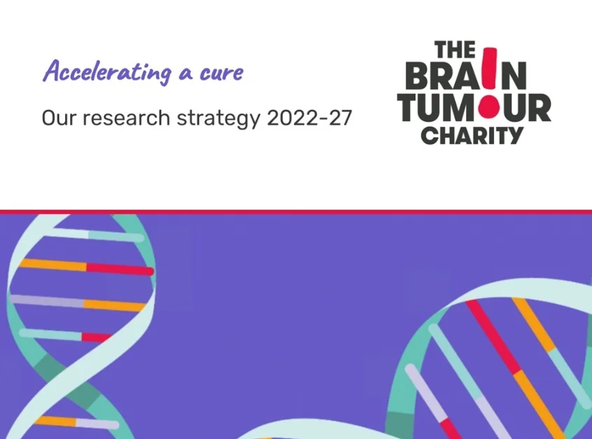 Cover of The Brain Tumour Charity's Accelerating a Cure research strategy document