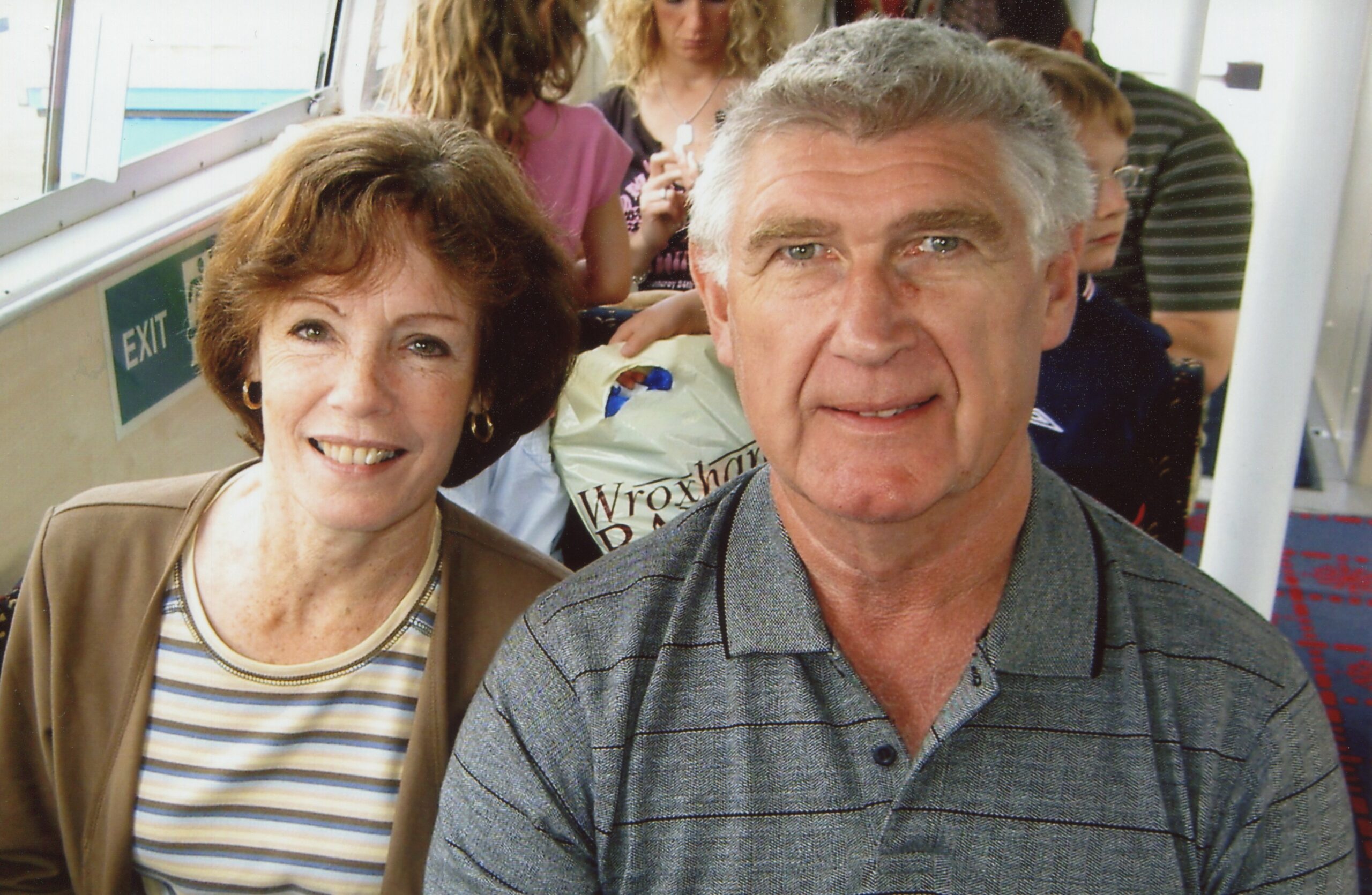Brian Whiting sits on public transport. He had persistent drooling which turned out to be a brain tumour.
